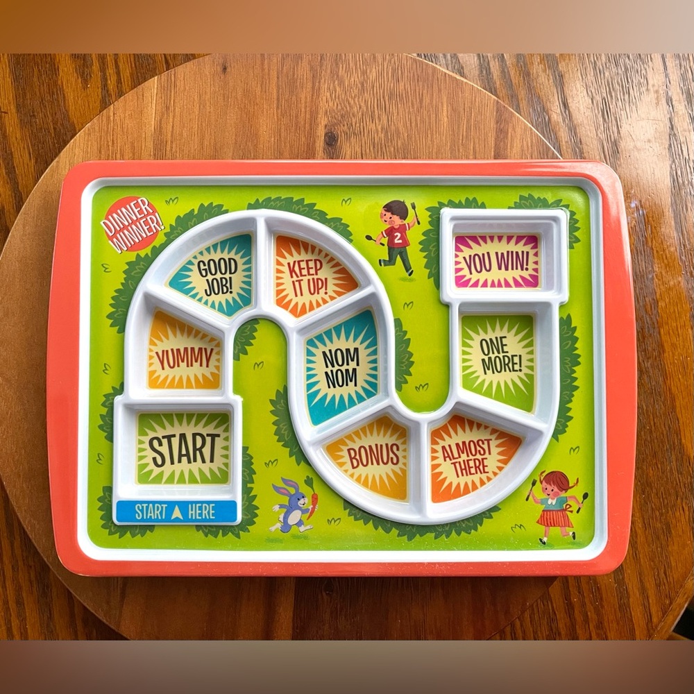 **Fred** Dinner Winner Divided Game Tray - For Fussy Eaters - Winner Kids Plate